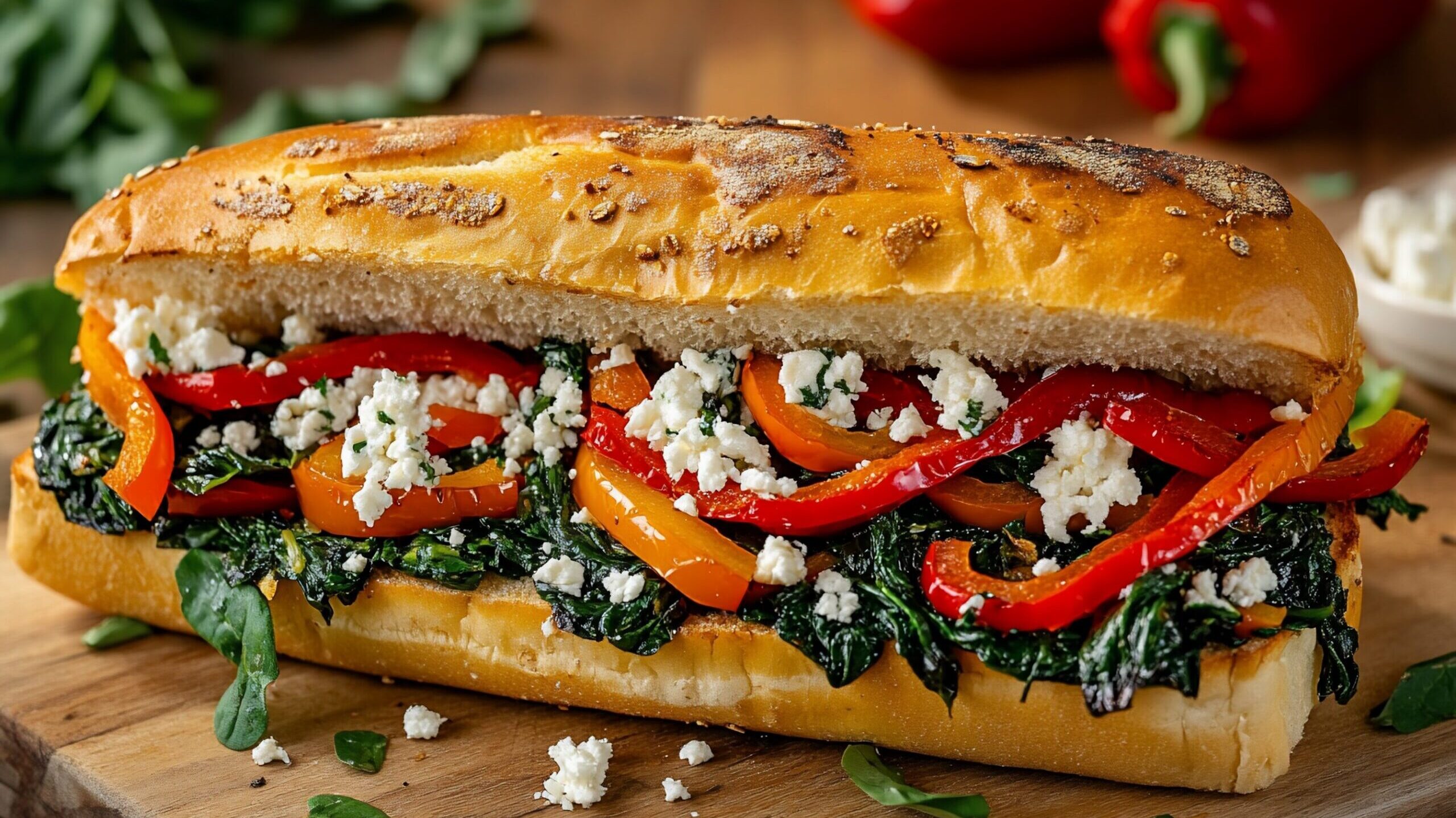 Veggie sub with bleu cheese.