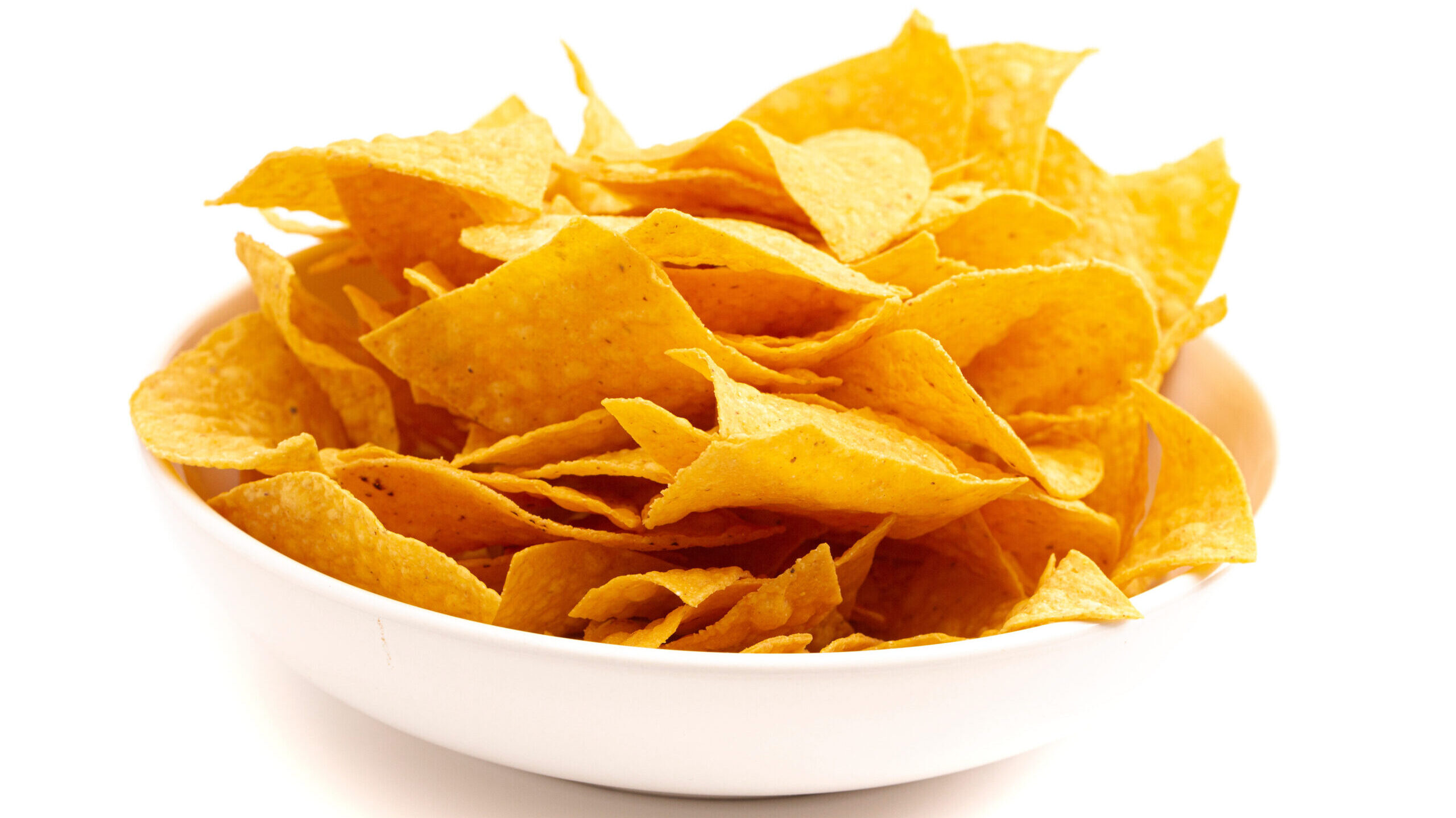 Tortilla chips in a plate.